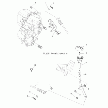 DRIVE TRAIN, GEAR SELECTOR - R11XH76AW/AZ/XY76AA (49ATVGEARSELECT11RZR4)