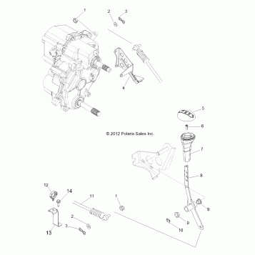 DRIVE TRAIN, GEAR SELECTOR - Z14XE7EAL/X (49ATVGEARSELECT13RZR4)