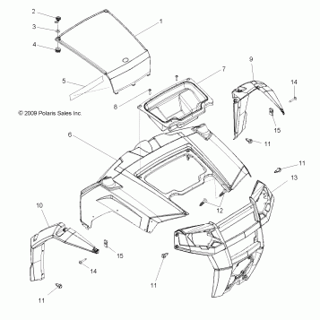 BODY, HOOD and FRONT BODY WORK - R10VH76AB/AO/AQ/AW (49RGRHOOD10RZRS)