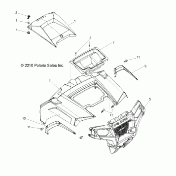 BODY, HOOD and FRONT BODY WORK - R12VH76AB/AD/AF/AH/AI/AJ/AM/EAB/EAS (49RGRHOOD11RZR)