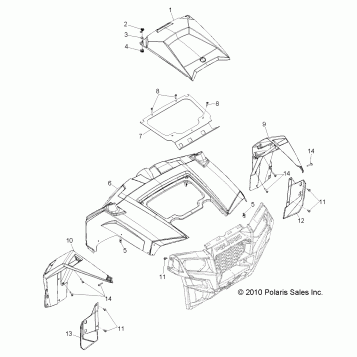 BODY, HOOD and FRONT BODY WORK - R11JH87AA/AD (49RGRHOOD11RZR875)