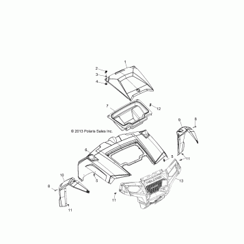 BODY, HOOD and FRONT BODY WORK - Z14XE7EAL/X (49RGRHOOD14RZR4)