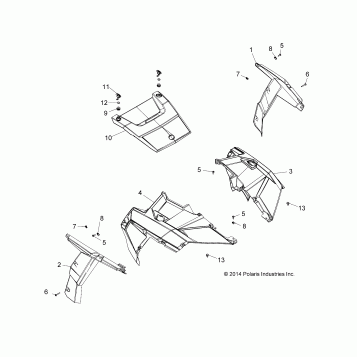 BODY, HOOD AND FRONT BODY WORK - Z16VA87 ALL OPTIONS (49RGRHOOD15Z90050)
