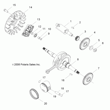 ENGINE, CRANKSHAFT and PISTON - R15YAV17AA/AF/BA/BF (49RGRPISTON09RZR170)