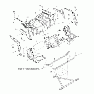 BODY, REAR RACK and FENDERS - R12VE76AB/AD/AE/AJ/AO (49RGRRACKMTG11RZRS)