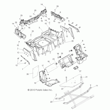 BODY, REAR RACK and FENDERS - R13VH76AC/AD/AN/AS/EAI (49RGRRACKMTG13RZR)