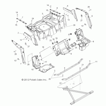 BODY, REAR RACK and FENDERS - Z14VE76AD/7EAL/7EAW/EAJ/EAU (49RGRRACKMTG13RZRS)
