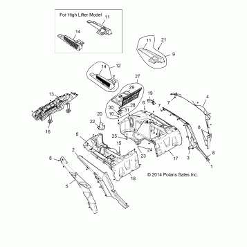 BODY, REAR RACK AND FENDERS - Z15VDE99AT/AL/AW/LP/EW/AO/AP/AZ/NV/NW/K99AA/AU (49RGRRACKMTG151000)