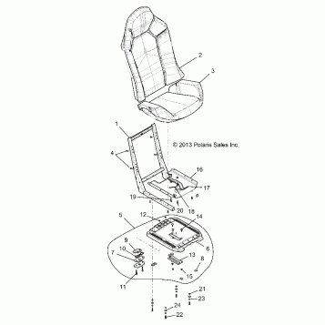 BODY, SEAT ASM. AND SLIDER - Z15VAE87AK/AS/AI/AN/X87AL (49RGRSEAT14RZR1000)