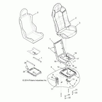 BODY, SEAT ASM. AND SLIDER - Z15VDE99AT/AL/AV/AW/LP/EW/AO/AP/AZ/NV/NW/K99AA/AU (49RGRSEAT151000)