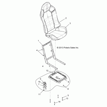 BODY, SEAT ASM. - Z16VAA87A2 (49RGRSEAT15Z90050)