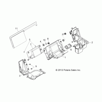 BODY, SEAT DIVIDER - R12JT87AB/AD/AS/AW/9EAW (49RGRSEATDVD12RZR900)