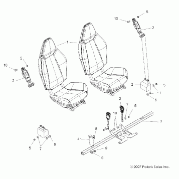 SEAT, MOUNTING and BELTS - R08VH76AD/AG (49RGRSEATMTG08VISTA)