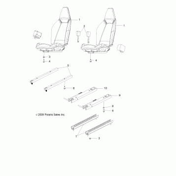 BODY, SEAT, MOUNTING and BELTS - A09VA17AA/AD (49RGRSEATMTG09RZR170)