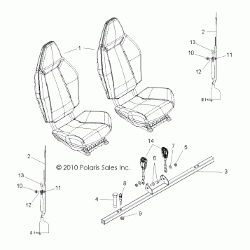 BODY, SEAT MOUNTING and BELTS - R11JH87AA/AD (49RGRSEATMTG11RZR875)