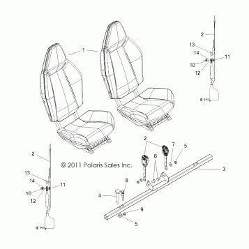 BODY, SEAT MOUNTING and BELTS - R13VH76AC/AD/AN/AS/EAI (49RGRSEATMTG12RZR800)