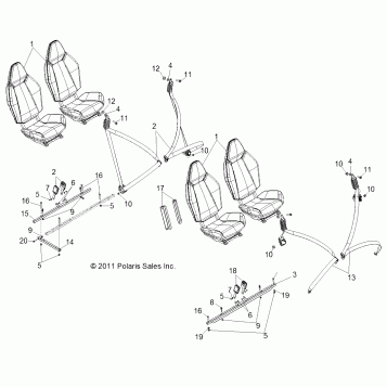 BODY, SEAT MOUNTING and BELTS - R12XT87AA/9EAS (49RGRSEATMTG12RZRXP4)