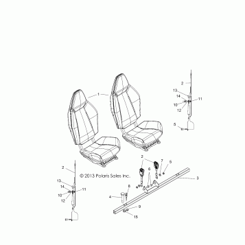 BODY, SEAT MOUNTING and BELTS - Z14VH76AC/AD/EAI/EAK/EAJ/EAL/EAW (49RGRSEATMTG14RZR800)