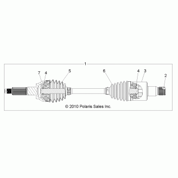 DRIVE TRAIN, REAR HALF SHAFT - R13VH76AC/AD/AN/AS/EAI (49RGRSHAFTDRIVERR1332884)