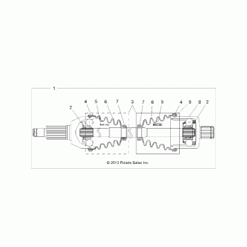 DRIVE TRAIN, REAR HALF SHAFT - Z17VFE99AM/AW/LW/AP/M99AB (49RGRSHAFTDRIVERR14RZR1000)