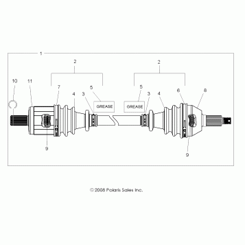 DRIVE TRAIN, FRONT HALF SHAFT - R12VE76AB/AD/AE/AJ/AO (49RGRSHAFTDRV09RZRS)