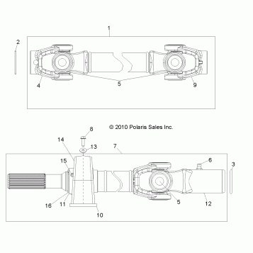 DRIVE TRAIN, FRONT PROP SHAFT - R11XH76AW/AZ/XY76AA (49RGRSHAFTPROP11RZR4)