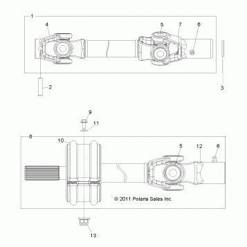 DRIVE TRAIN, FRONT PROP SHAFT - R12JT87AB/AD/AS/AW/9EAW (49RGRSHAFTPROP12RZRXP900)