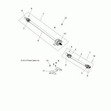 DRIVE TRAIN, FRONT PROP SHAFT - Z16VA87 ALL OPTIONS (49RGRSHAFTPROP15RZR900)