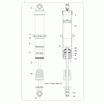 SUSPENSION, FRONT SHOCK - R13XE76AD (49RGRSHOCKFRT7043908)