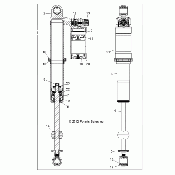SUSPENSION, FRONT SHOCK - Z14VE76AD/7EAL/7EAW/EAJ/EAU (49RGRSHOCKFRT7043910)
