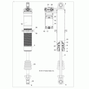 SUSPENSION, FRONT SHOCK - Z14XE7EAL/X (49RGRSHOCKFRT7043928)