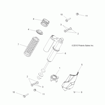 SUSPENSION, REAR SHOCK MOUNTING - R12JT87AB/AD/AS/AW/9EAW (49RGRSHOCKMTGRR11RZR875)
