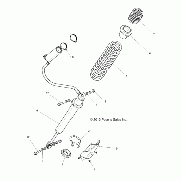SUSPENSION, REAR SHOCK MOUNTING - Z16VFE99AF/AS/AM/M99AM (49RGRSHOCKMTGRR14RZR1000)
