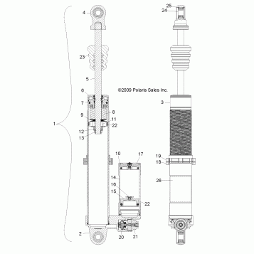 SUSPENSION, REAR SHOCK - R11XH76AW/AZ/XY76AA (49RGRSHOCKRR7043564)