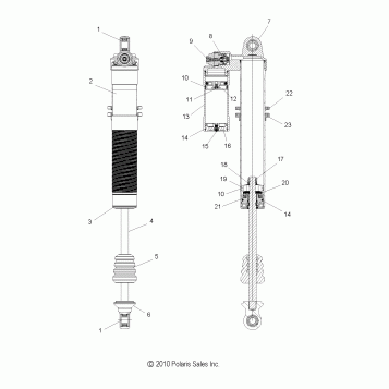 SUSPENSION, FRONT SHOCK (7043597) - R11JH87AA/AD (49RGRSHOCKRR7043595)