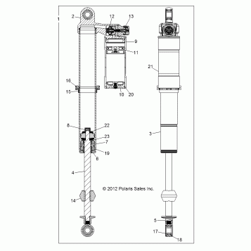 SUSPENSION, REAR SHOCK - Z14VE76AD/7EAL/7EAW/EAJ/EAU (49RGRSHOCKRR7043909)