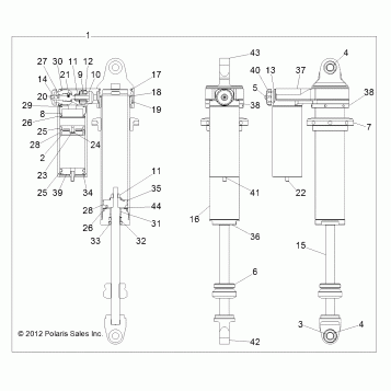 SUSPENSION, REAR SHOCK (7043938) - R13XT87AA/9EAK (49RGRSHOCKRR7043938)