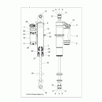 SUSPENSION, REAR SHOCK - Z15VBA87AJ/LJ/E87AK/AM/AT/LT/AL/AV (49RGRSHOCKRR7044208)