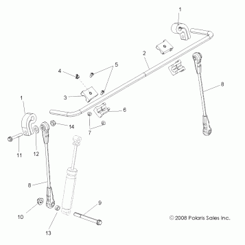 SUSPENSION, STABILIZER BAR, FRONT - R10VH76 ALL OPTIONS/VY76AZ (49RGRSTABILIZERFRT09RZR)