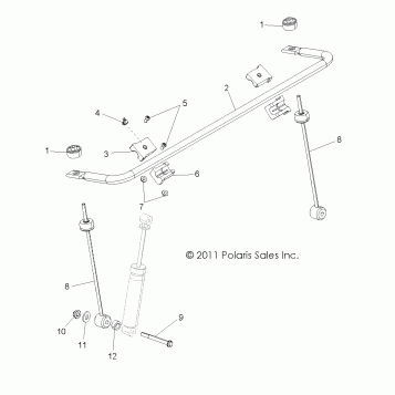 SUSPENSION, STABILIZER BAR, FRONT - Z17VHA57A2/E57AU (49RGRSTABILIZERFRT12RZR570)