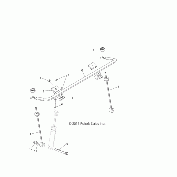 SUSPENSION, STABILIZER BAR, FRONT - Z14VH76AC/AD/EAI/EAK/EAJ/EAL/EAW (49RGRSTABILIZERFRT14RZR800)