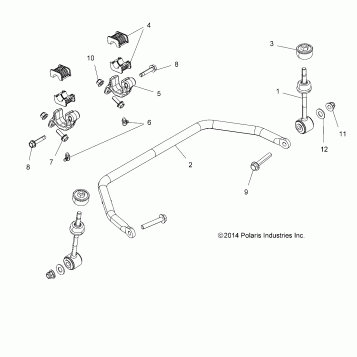 SUSPENSION, STABILIZER BAR, FRONT - Z16VA87 ALL OPTIONS (49RGRSTABILIZERRR15Z90050)