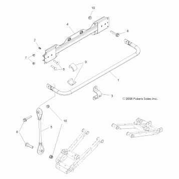 SUSPENSION, STABILIZER BAR, REAR - R12VE76AB/AD/AE/AJ/AO (49RGRSTABILIZERRR09RZRS)