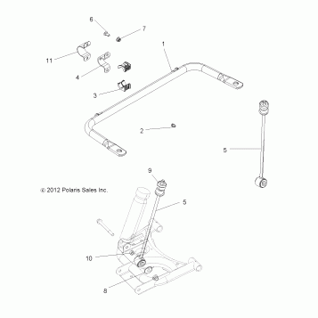 SUSPENSION, STABILIZER BAR, REAR - Z17VHA57A2/E57AU (49RGRSTABILIZERRR13RZR570)