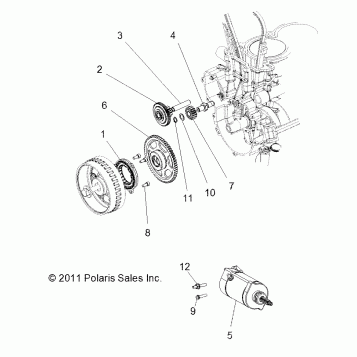 ENGINE, STARTER and DRIVE - R12XT87AA/9EAS (49RGRSTARTINGMTR12RZRXP4)