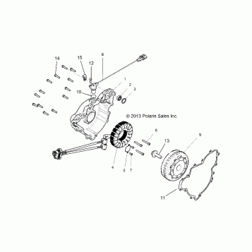 ENGINE, STATOR AND FLYWHEEL - Z16VDE99AF/AM/LM/AS/M99AM (49RGRSTATOR14RZR1000)