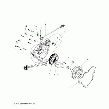 ENGINE, STATOR AND FLYWHEEL - Z16VFE99AF/AS/AM/M99AM (49RGRSTATOR1510004)