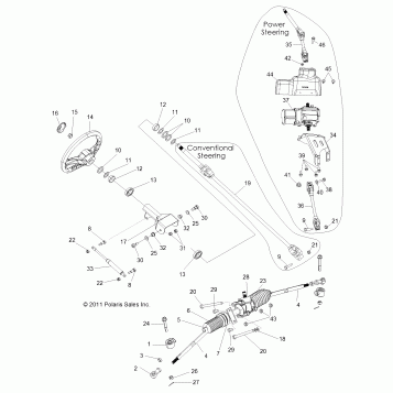 STEERING, STEERING ASM. - R12JT87AB/AD/AS/AW/9EAW (49RGRSTEERING12RZRXP4)