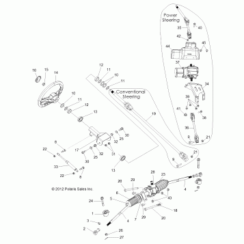 STEERING, STEERING ASM. - Z14JT87AD/9EAO/9EAOL/9EAL (49RGRSTEERING13RZRXP900)