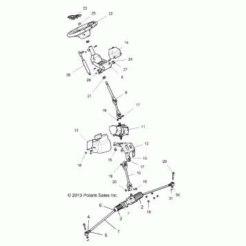 STEERING, STEERING ASM. - Z146T1EAM/EAW (49RGRSTEERING14RZR1000)